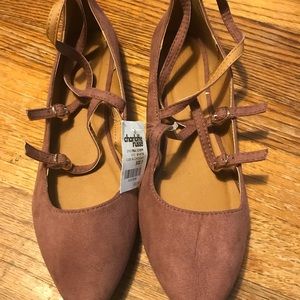 Charlotte Russe strappy pointed toe flats size 7